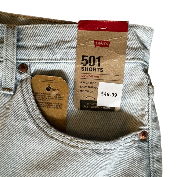 Levi’s 501 Jean Shorts Sz 32 - Picture 9 of 16